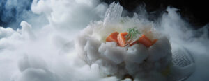 Glace carbonique evenement avec effet wow