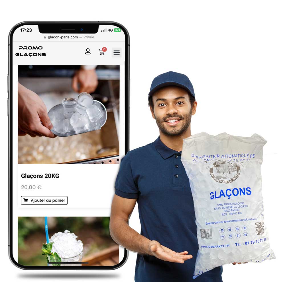 commande en ligne glaçons paris ile de france
